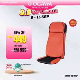 [Apply Code: 5EP60] OGAWA Mobile Seat XE Duo Pro Portable Massage Cushion (Cherry Red)*